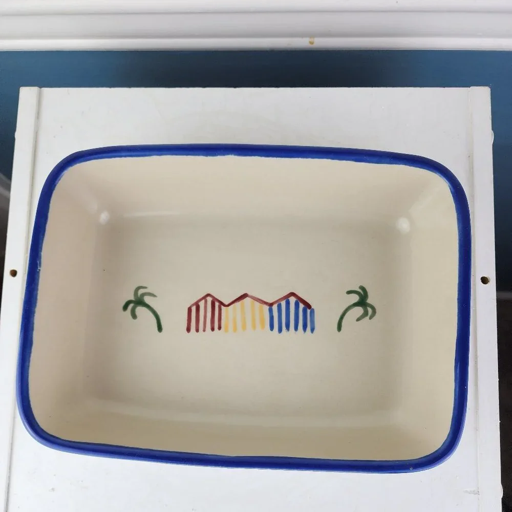 Portugal Small Casserole Dish Palm Trees